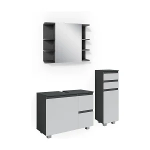 Badkamermeubel set antraciet 80x33x60 j-shape Badkamermeubel set antraciet 80x33x60 j-shape
