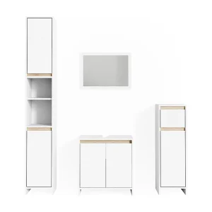 Badkamermeubel set wit/sonoma 58x33x60 emma Badkamermeubel set wit/sonoma 58x33x60 emma