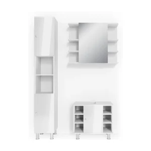 Badkamermeubel set wit hoogglans 60x32x54 fynn Badkamermeubel set wit hoogglans 60x32x54 fynn