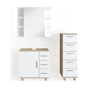Badkamermeubel set sonoma 60x33x60.8 ilias