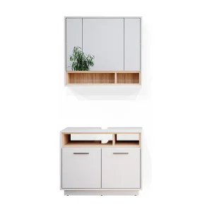 Badkamermeubel set wit 80x40x64 beatrice