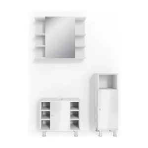 Badkamermeubel set wit hoogglans 60x32x54 fynn Badkamermeubel set wit hoogglans 60x32x54 fynn
