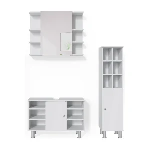 Badkamermeubel set wit 60x32x54 fynn Badkamermeubel set wit 60x32x54 fynn