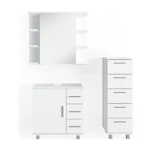 Badkamermeubel set wit 60x33x60.8 ilias Badkamermeubel set wit 60x33x60.8 ilias
