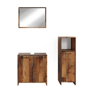 Badkamermeubel set eiken rustiek 58x33x60 kiko Badkamermeubel set eiken rustiek 58x33x60 kiko