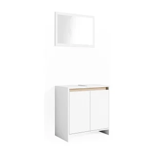 Badkamermeubel set wit/sonoma 58x33x60 emma Badkamermeubel set wit/sonoma 58x33x60 emma