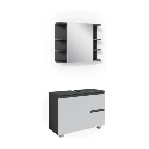 Badkamermeubel set antraciet 80x33x60 j-shape Badkamermeubel set antraciet 80x33x60 j-shape