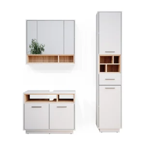Badkamermeubel set wit 80x40x64 beatrice