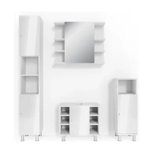 Badkamermeubel set wit hoogglans 60x32x54 fynn Badkamermeubel set wit hoogglans 60x32x54 fynn