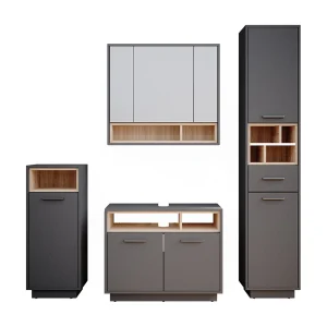 Badkamermeubel set antraciet 80x40x64 beatrice