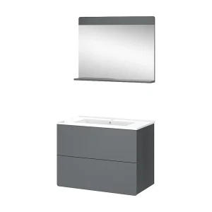 Badmöbel-Set grau 80x46x59.3 izan Badmöbel-Set grau 80x46x59.3 izan
