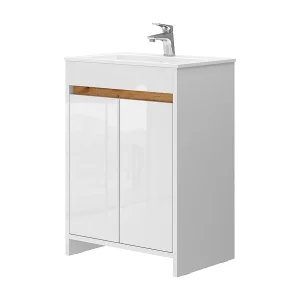 Badkamermeubelset wit hoogglans 59.6x40x81.9 lemgo Badkamermeubelset wit hoogglans 59.6x40x81.9 lemgo
