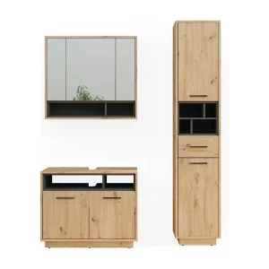Badkamermeubelset artisanaal eiken 80x40x64 beatrice Badkamermeubelset artisanaal eiken 80x40x64 beatrice