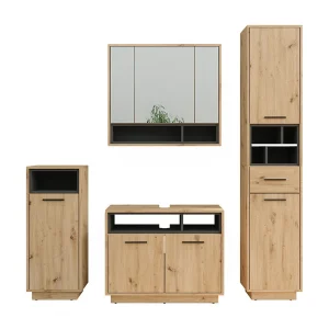 Badkamermeubelset artisanaal eiken 80x40x64 beatrice Badkamermeubelset artisanaal eiken 80x40x64 beatrice