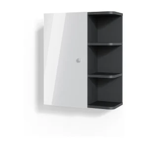 Badkamerkast wit hoogglans 47.2×20.8×59.2 fynn Badkamerkast wit hoogglans 47.2×20.8×59.2 fynn