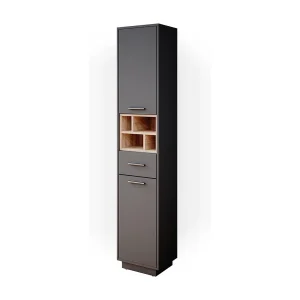 Badkamerkast antraciet 38x30x190 beatrice Badkamerkast antraciet 38x30x190 beatrice