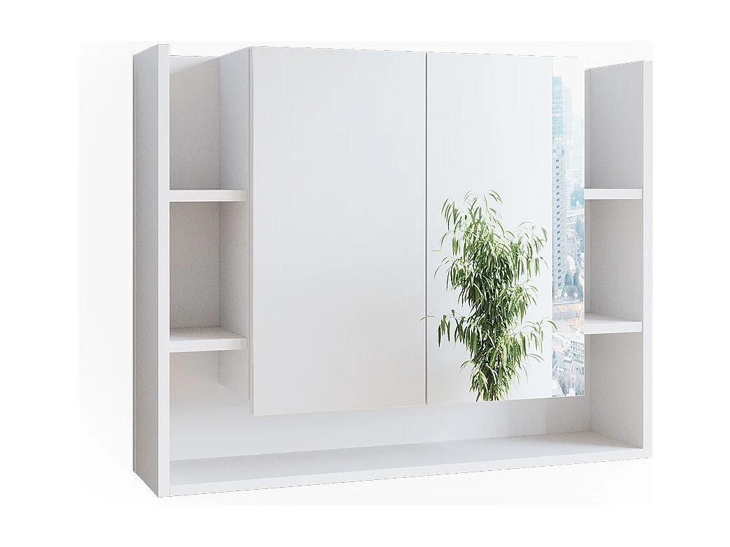 Badkamerspiegelkast wit 80.2x21.2x64 elira