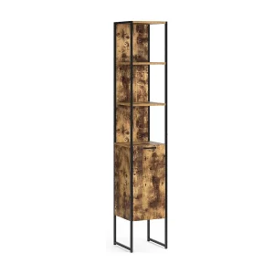 Badkamerkast antiek hout 33x33x185 fyrk Badkamerkast antiek hout 33x33x185 fyrk