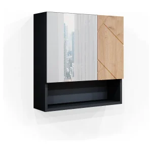 Badkamerspiegelkast eik goud/antraciet 54×16.9×55 irma Badkamerspiegelkast eik goud/antraciet 54×16.9×55 irma