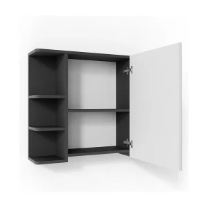 Badkamerspiegelkast antraciet 79.6×21.2×64 fynn Badkamerspiegelkast antraciet 79.6×21.2×64 fynn