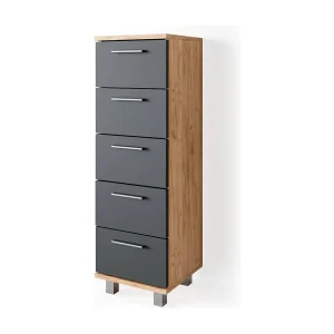 Badkamerkast krachtige eik goud 30x30x95 ilias Badkamerkast krachtige eik goud 30x30x95 ilias