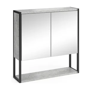 Badkamerspiegelkast beton 60x16x60.6 fyrk Badkamerspiegelkast beton 60x16x60.6 fyrk