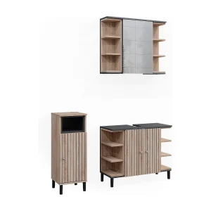 Badkamermeubelset sonoma 79.6x32x64 aquis Badkamermeubelset sonoma 79.6x32x64 aquis