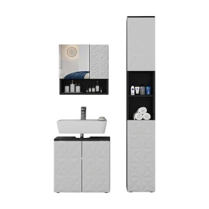 Badkamermeubelset zwart 60x30x57 edge Badkamermeubelset zwart 60x30x57 edge