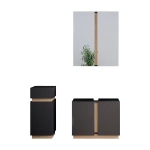Badkamermeubelset antraciet 70x34x55 gloria