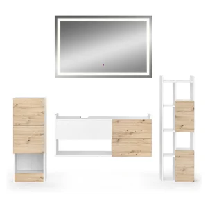 Badkamermeubelset wit 105x43x45 alf Badkamermeubelset wit 105x43x45 alf