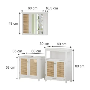 Badkamermeubelset wit 60x35x58 rosario Badkamermeubelset wit 60x35x58 rosario