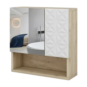 Badkamerspiegelkast wit 54x17x55 edge Badkamerspiegelkast wit 54x17x55 edge
