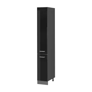 Apotheekkast zwart hoogglans 30×57.2×206.8 r-line Apotheekkast zwart hoogglans 30×57.2×206.8 r-line