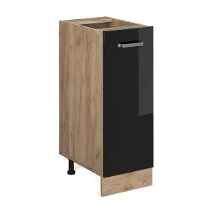 Apotheekkast zwart hoogglans 30x46x81.6 r-line Apotheekkast zwart hoogglans 30x46x81.6 r-line