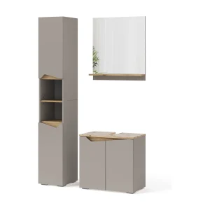 Badkamermeubelcombinatie grijs 60x35x57 marelle