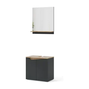 Badkamermeubelset antraciet 60x35x57 marelle
