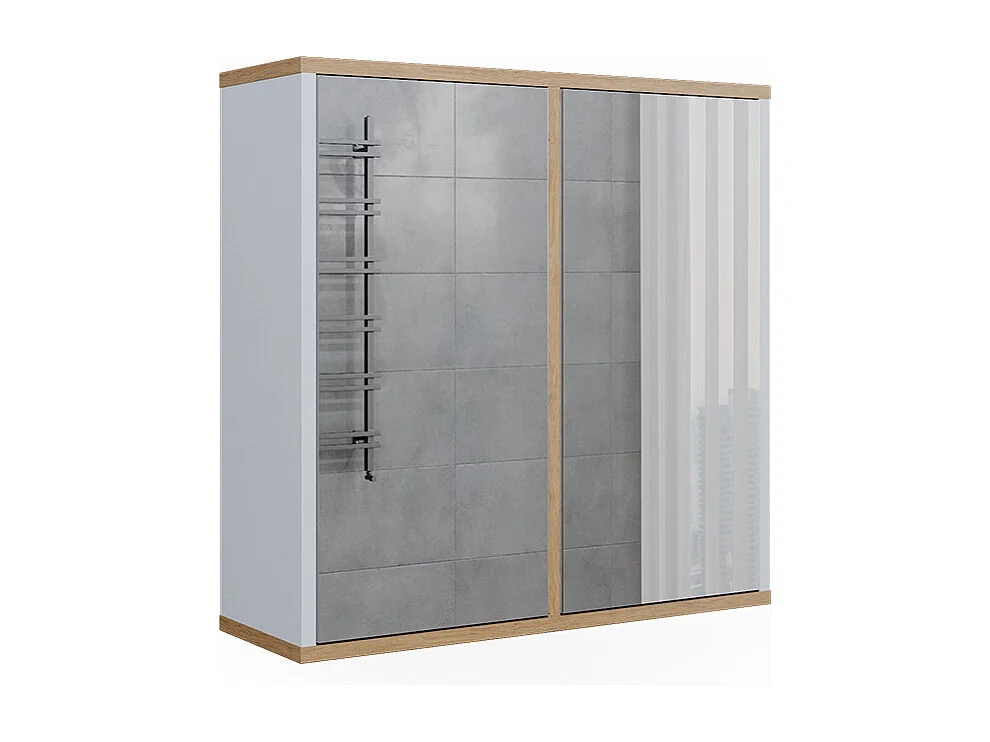Badkamerspiegelkast wit/kunstnijverheid 60x20x60 didi