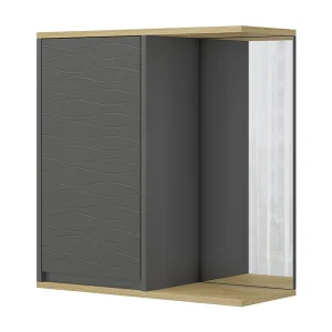 Badkamerspiegelkast antraciet 60x24x63 livia Badkamerspiegelkast antraciet 60x24x63 livia