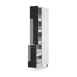 Apotheekkast antraciet hoogglans 30x58x206.8 fame-line