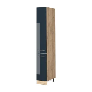 Apotheekkast donkerblauw hoogglans 30x58x206.8 fame-line Apotheekkast donkerblauw hoogglans 30x58x206.8 fame-line