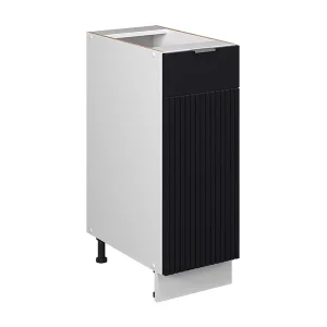 Apotheekkast zwart gestreept 30×51.6×82 fame-line Apotheekkast zwart gestreept 30×51.6×82 fame-line