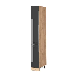 Apotheekkast antraciet hoogglans 30x58x206.8 fame-line