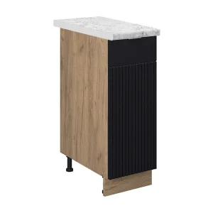 Apotheekkast zwart gestreept 30x60x82 fame-line Apotheekkast zwart gestreept 30x60x82 fame-line