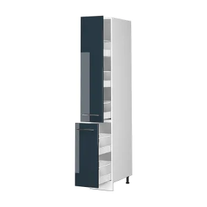 Apotheekkast donkerblauw hoogglans 30x58x206.8 fame-line Apotheekkast donkerblauw hoogglans 30x58x206.8 fame-line