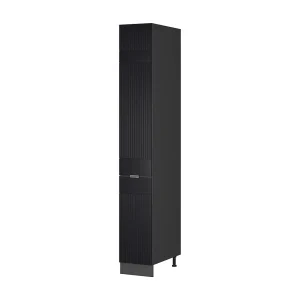 Apotheekkast zwart gestreept 30x58x206.8 fame-line Apotheekkast zwart gestreept 30x58x206.8 fame-line