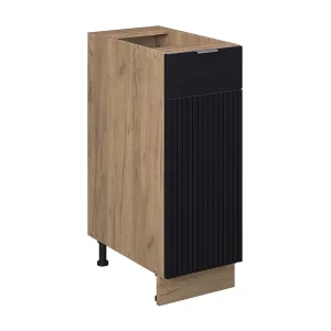 Apotheekkast zwart gestreept 30×51.6×82 fame-line Apotheekkast zwart gestreept 30×51.6×82 fame-line