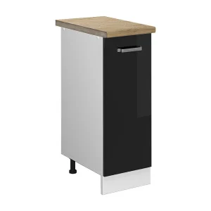 Apotheekkast zwart hoogglans 30x60x81.6 r-line Apotheekkast zwart hoogglans 30x60x81.6 r-line