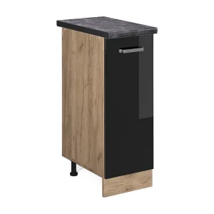 Apotheekkast zwart hoogglans 30x60x81.6 r-line Apotheekkast zwart hoogglans 30x60x81.6 r-line