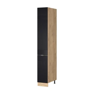 Apotheekkast zwart gestreept 30x58x206.8 fame-line Apotheekkast zwart gestreept 30x58x206.8 fame-line