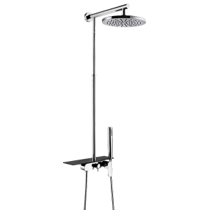 Apsara II mechanische douchekolom met chromen planchet – Essebagno Apsara II mechanische douchekolom met chromen planchet – Essebagno